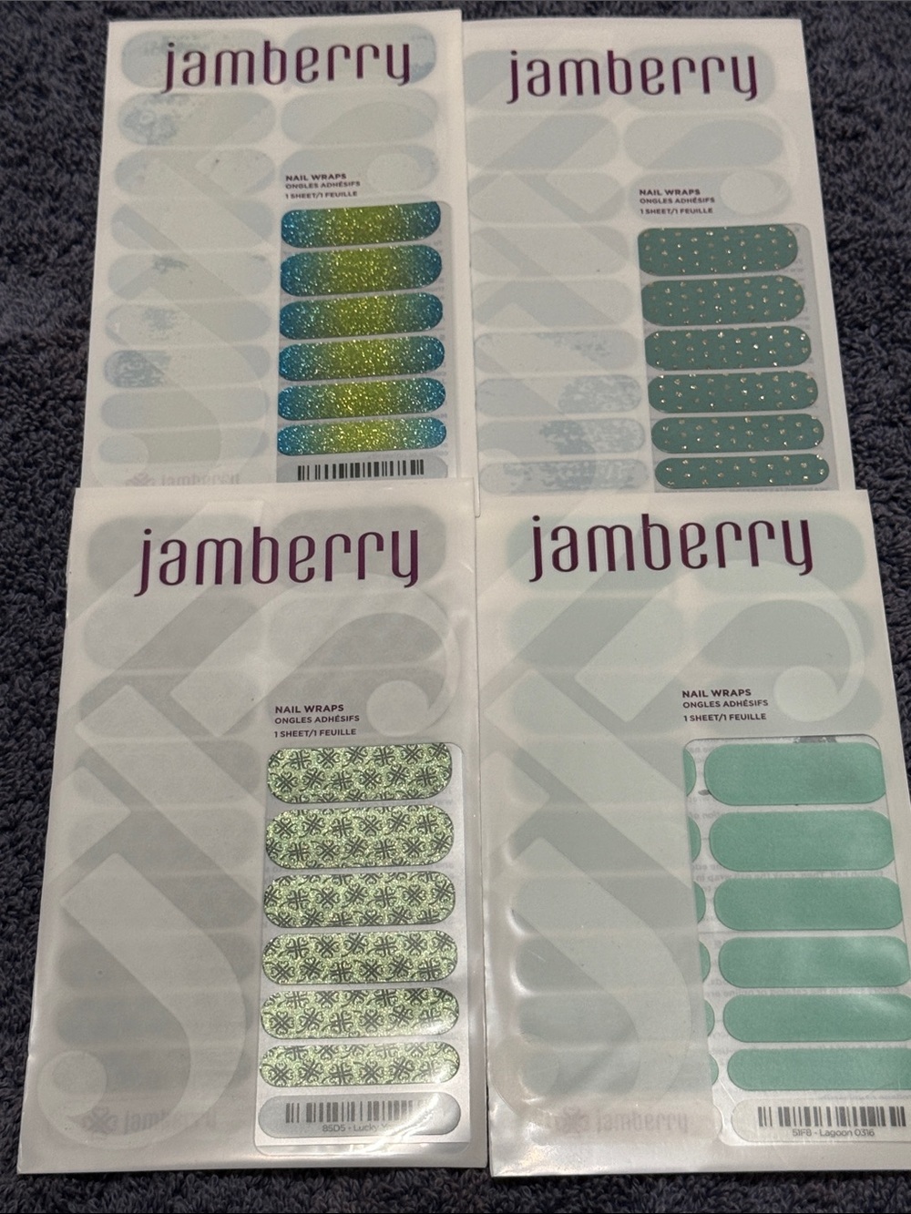 Brand New Jamberry Nail Wraps set of 4